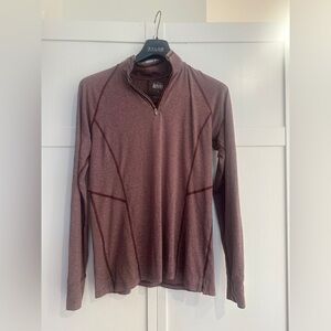 REI wonen’s Burgundy Zip-Up light Sweater